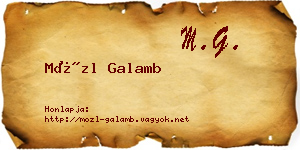 Mözl Galamb névjegykártya